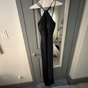 Xscape dark purple Backless Halter Dress